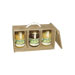 Wooden gift box with three 1kg honey pots.